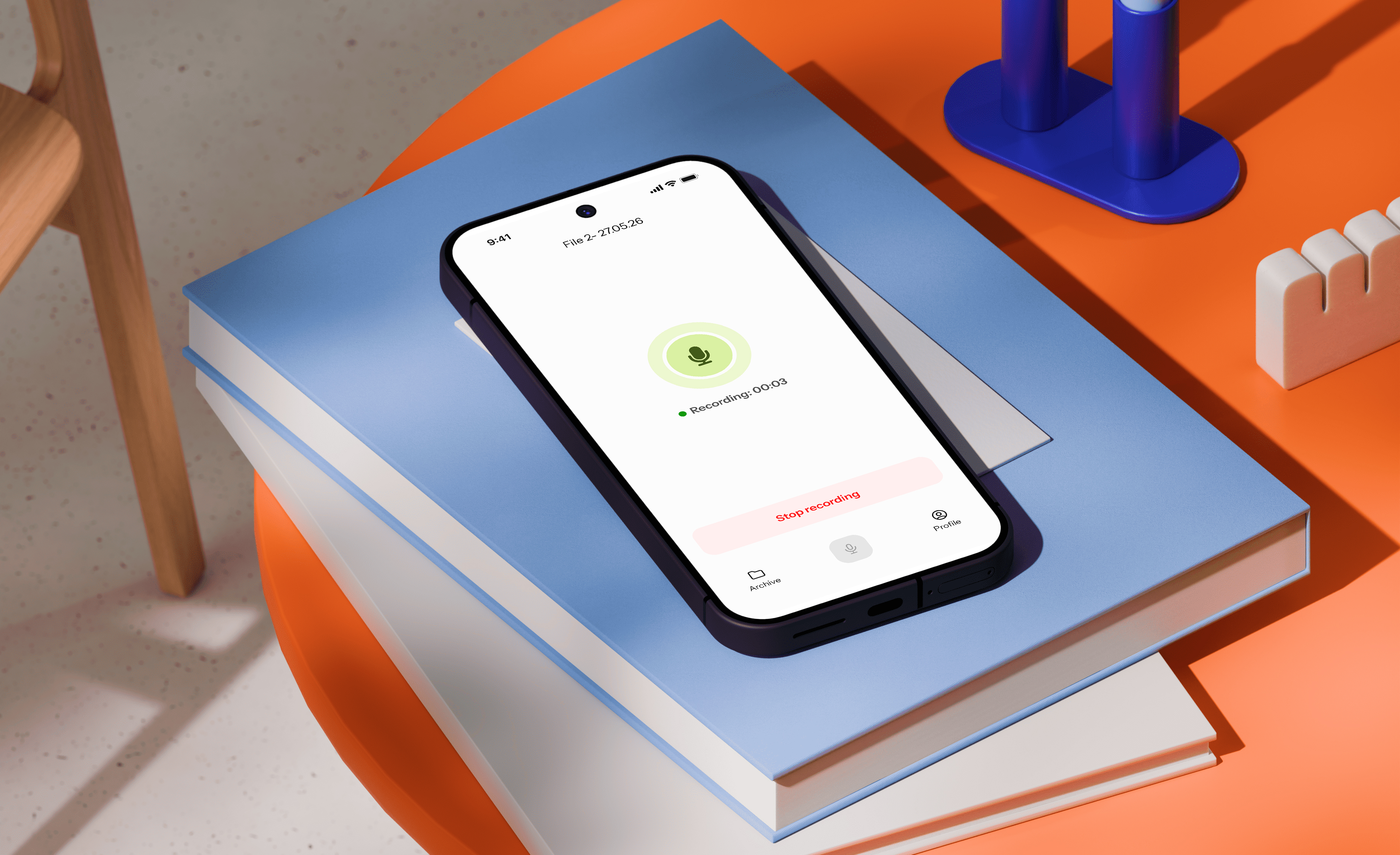 Soundfr app recording screen